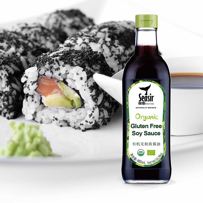 Zalza tas-sojja organika ħielsa mill-glutina